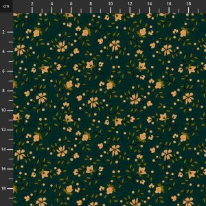 Country Coordinates fabric, Quiet Grace, Garden Glories, Teal | 