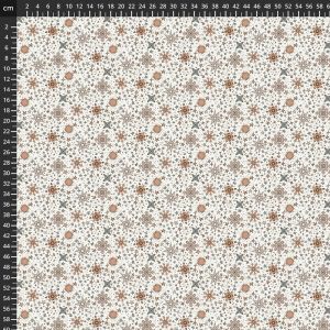 Country Coordinates fabric, Cozy Cubs, Snowflakes, Cream | 