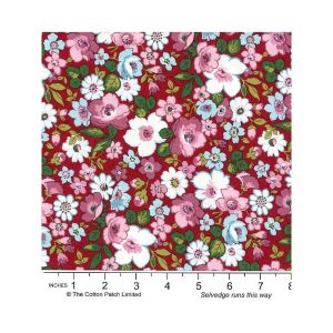 Liberty Heirloom fabric: Hedgerow Bloom, Red | 