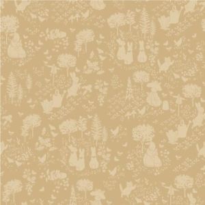 Peter Rabbit and Benjamin Bunny fabric: Tonal, Tan | 