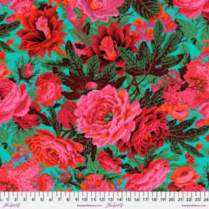 Kaffe Fassett Collective Fabric Floral Burst Maroon | 