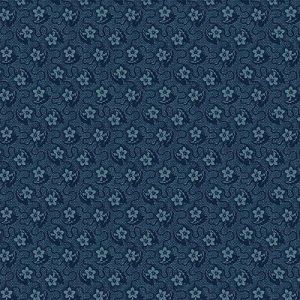 Willow Fabric: Serpentine Indigo (per 1/4 metre) | 