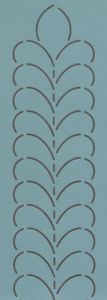 Quilt Stencil 3" Simple Feather #2 |