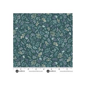 Charmed Fabric, Flora, Teal | 