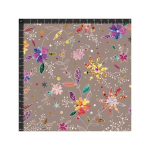 Modern Florals fabric: Prismatic Blooms, Multi | 