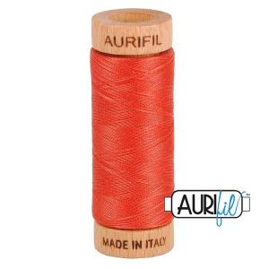 Aurifil 80 Cotton Thread 2255 Dark Red Orange | 