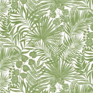 Leafy Garden Fabric: White/Leaf | 