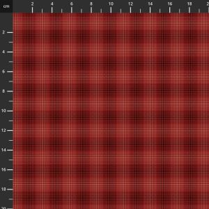 One S1ster Yarn Dyes Fabrics: Itty Bitty Plaid, Red | 