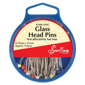 Sew Easy Glass Head Pins, 51mm |