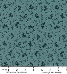 Classic Coordinates Fabric: Leaf Flash Teal (per 1/4 metre) | 