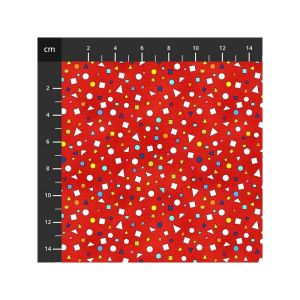 Quilting Coordinates fabric: It's Elementary, Red | 
