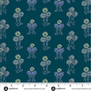 Mystic Meadow fabric, Floral Bunch, Green | 