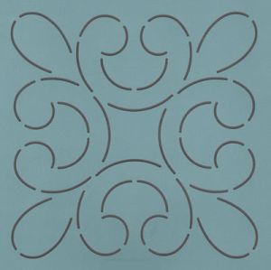 Quilt Stencil 7" Four Fleur |
