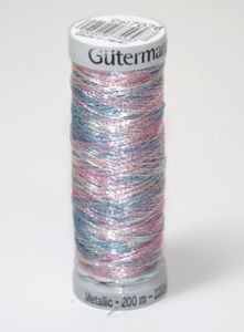 Gutermann Sulky Metallic Thread: Silver/B. Blue/Pink 7026 | 