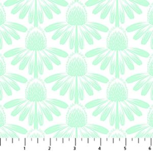 Indelible Soft fabric: Echinacea Green, Cheery | 