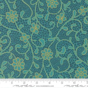 Parlor fabric Good Vibes Only, Teal | 