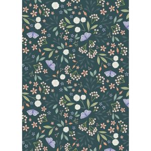 Sky Garden fabric: Floral Odyssey, Deep Teal | 