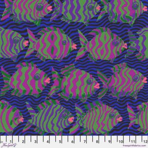 Kaffe Fassett Collective Fabric Minnows, Blue | 