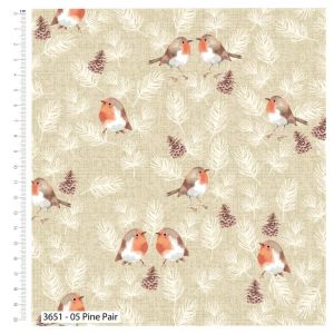Feathered Foliage fabric: Pine Pair | 