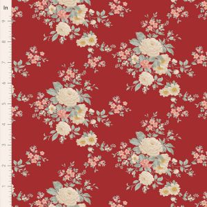 Tilda Merry Little Christmas fabric: Carol, Burgundy | 