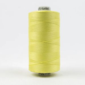 Konfetti Thread: 50wt 3 ply 100% Cotton. 1000m Spool Yellow | 