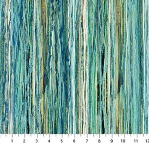 Serenity Springs fabric, Stripe, Blue/Multi |