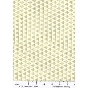 Holiday Metallics fabrics: Gold Metallic Lined Christmas Trees, Cream |