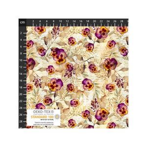 Wistful Blooms fabric: Pansy, Red | 