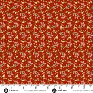 Farmer's Daughter fabric, Sweet Clover, Red Rose |