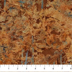 Fox Den fabric Trees, Dark Rust | 