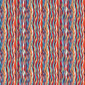 Deep Blue Sea Fabric: Wave Stripe, Dark Blue | 