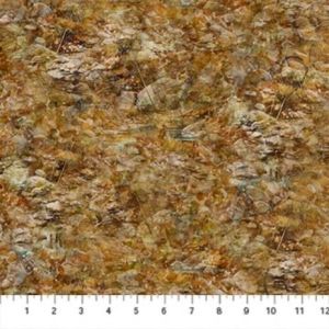 Serenity Springs fabric, Rocks, Rust |