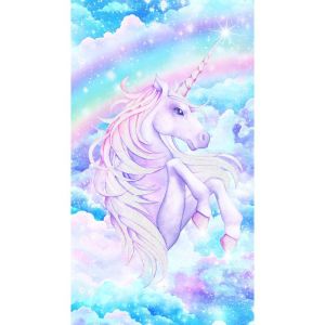 Unicorn Sparkle Magic fabric, Unicorn Panel 25" (63cm) | 