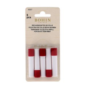 Bohin Glue Pen - Refill Of 5, Pink | 