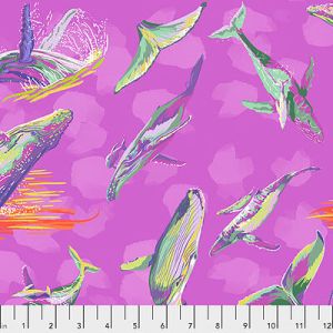 Migration Fabric: The Humpback's Ballet Magenta (per 1/4 metre) | 