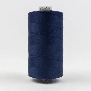 Konfetti Thread: 50wt 3 ply 100% Cotton. 1000m Spool Navy |
