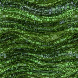 Gigi in the Garden Fabric: Bubble Wave, Green | 