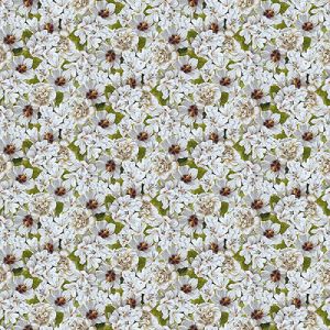 Covent Garden Fabric: Packed Florals White (per 1/4 metre) | 