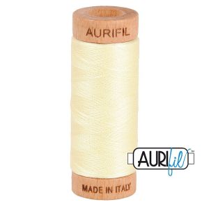 Aurifil 80 Cotton Thread 2110 Light Lemon | 