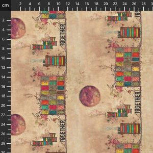 Live Out Loud fabric: Brave and Beautiful, Parchment | 