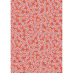 Jardin d'Automne fabric: Simple Flower on Terracotta | 