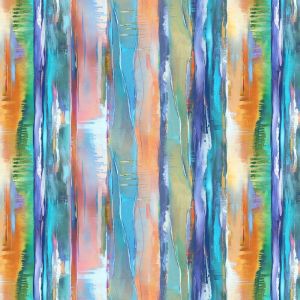 Lotus fabric: Stripe, Blue | 