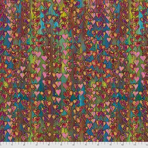 Sue Penn Flourish fabric: Heartfelt Multi (per 1/4 metre) | 