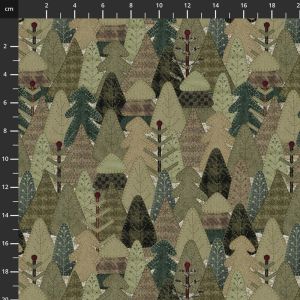 Snowy Days & Frosty Nights fabrics: Wooden Forest | 
