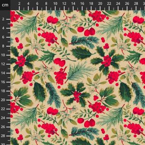 Designer Christmas fabrics, Martha Negley Foliage Tea | 
