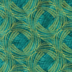 Golden Feathers fabric: Feather Swirls, Honey |