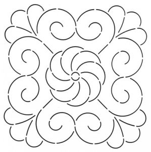 Quilt Stencil 9 3/4" Whirl Square |