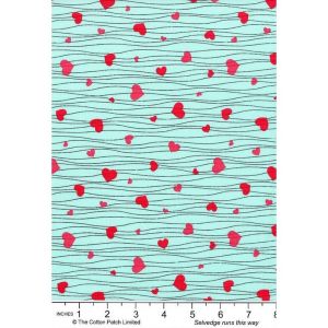 Heart and Soul fabrics: Hearts on Aqua | 