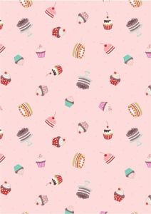 Spring Treats Fabric: Cakes on Pink | 