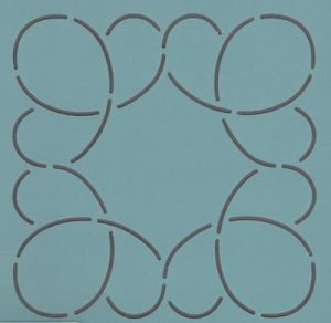 Quilt Stencil 7" Three Feathers |